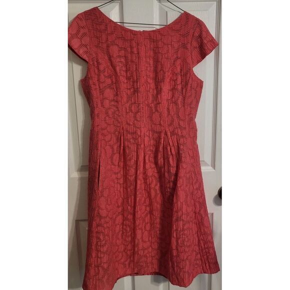 Christopher & Banks  Lined Floral Design Cap Sleeves Pink‎ Dress Size 10 - Picture 3 of 12